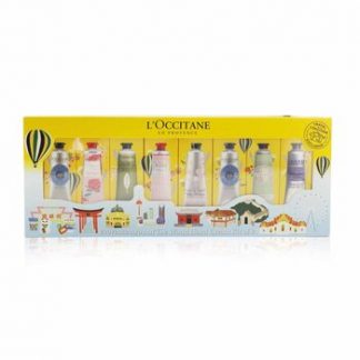 L'Occitane Provence Around The World Hand Cream Kit Of 8: (2xShea Butter + 1x Rose, Cherry Blossom, Lavender, Peony, Almond, Verbena) 30ml/1oz  8x30ml/1oz