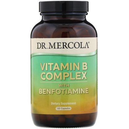 Dr. Mercola, Vitamin B Complex with Benfotiamine, 180 Capsules