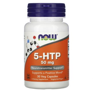 NOW Foods, 5-HTP, 50 mg, 30 Veg Capsules