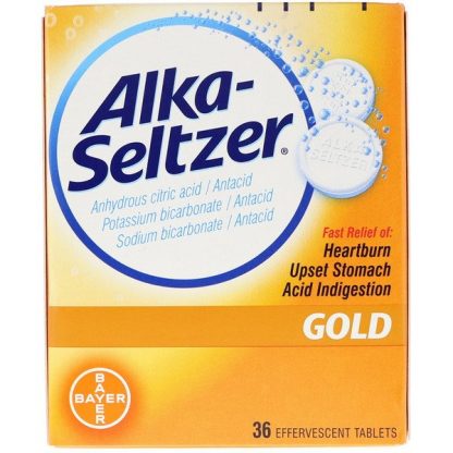 Alka-Seltzer, Gold, 36 Effervescent Tablets