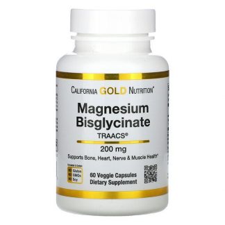 California Gold Nutrition, Magnesium Bisglycinate, 60 Veggie Capsules