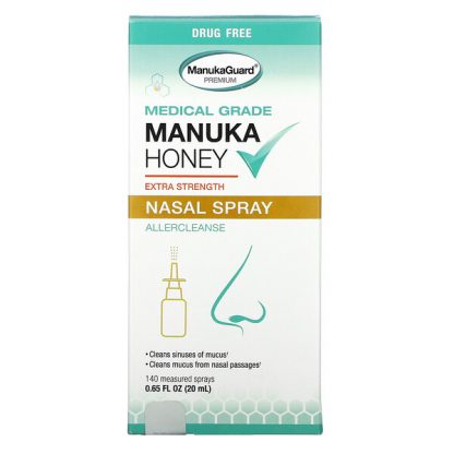 ManukaGuard, Manuka Honey, Medical Grade, Extra Strength Nasal Spray, 0.65 fl oz (20 ml)