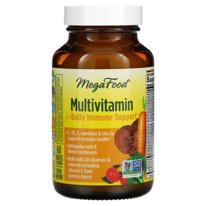 MegaFood, Multivitamin For Daily Immune Support, 60 Tablets