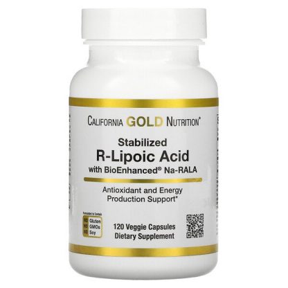 California Gold Nutrition, Stabilized R-Lipoic Acid, 120 Veggie Capsules