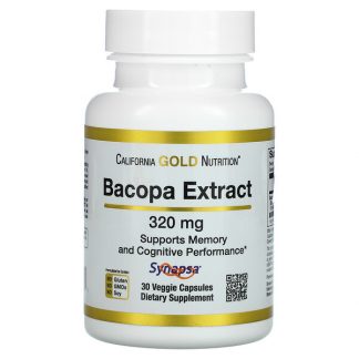 California Gold Nutrition, Bacopa Extract, 320 mg, 30 Veggie Capsules