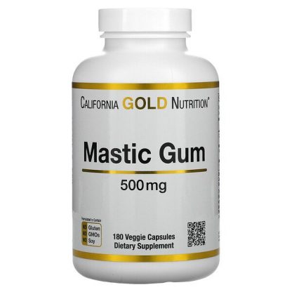 California Gold Nutrition, Mastic Gum, 500 mg, 180 Veggie Capsules