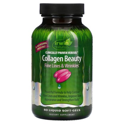 Irwin Naturals, Clinically Proven Verisol Collagen Beauty, 80 Liquid Soft-Gels