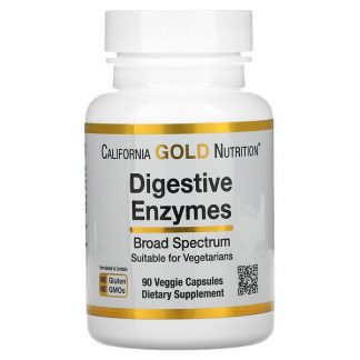 California Gold Nutrition, Digestive Enzymes, Broad Spectrum, 90 Veggie Capsules