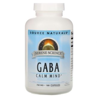 Source Naturals, GABA Calm Mind, 750 mg, 180 Capsules