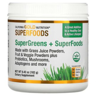 California Gold Nutrition, SUPERFOODS - Supergreens + Superfoods, 6.42 oz (182 g)