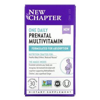 New Chapter, One Daily Prenatal Multivitamin, 30 Vegetarian Tablets