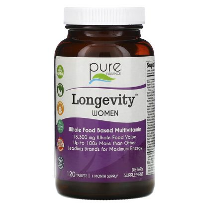 Pure Essence, Longevity Women, 120 Tablets