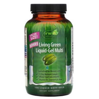 Irwin Naturals, Women's Living Green Liquid-Gel Multi, 120 Liquid Soft-Gels