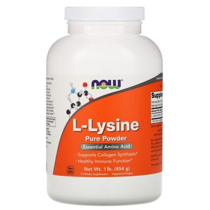 NOW Foods, L-Lysine Pure Powder, 1 lb (454 g)