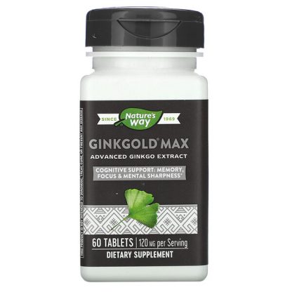 Nature's Way, Ginkgold Max, 120 mg, 60 Tablets