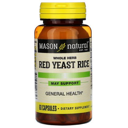 Mason Natural, Whole Herb Red Yeast Rice, 60 Capsules