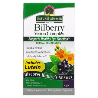 Nature's Answer, Bilberry Vision Complex, 60 Vegetarian Capsules