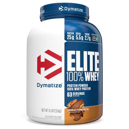 Dymatize Nutrition, Elite 100% Whey Protein Powder, Chocolate Peanut Butter, 5 lb (2.3 kg)