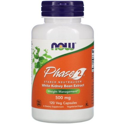 NOW Foods, Phase 2, Starch Neutralizer, 500 mg, 120 Veg Capsules