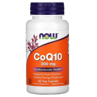 NOW Foods, CoQ10, 200 mg, 60 Veg Capsules