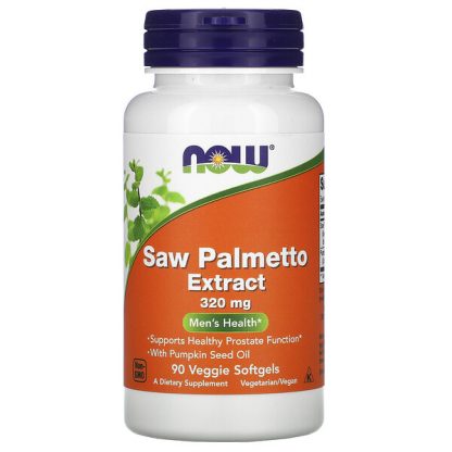 NOW Foods, Saw Palmetto Extract, Men's Health, 320 mg, 90 Veggie Softgels