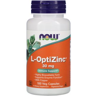 NOW Foods, L-OptiZinc, 30 mg, 100 Veg Capsules