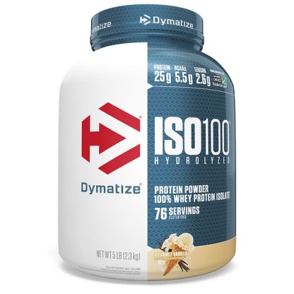 Dymatize Nutrition, ISO100 Hydrolyzed, 100% Whey Protein Isolate, Gourmet Vanilla, 5 lbs (2.3 kg)