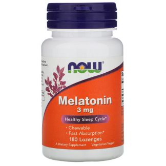 NOW Foods, Melatonin, 3 mg, 180 Lozenges