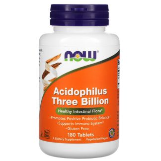 NOW Foods, Acidophilus Three Billion, 180 Tablets