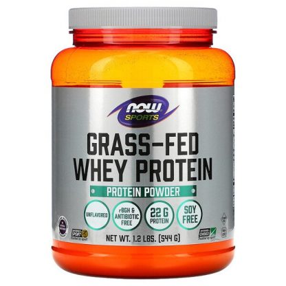 NOW Foods, Grass-Fed Whey Protein Concentrate, Unflavored, 1.2 lbs (544 g)