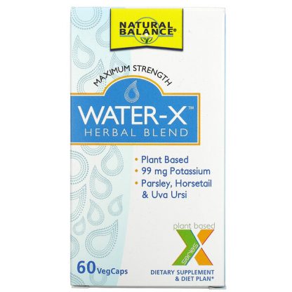 Natural Balance, Water-X, Herbal Blend, Maximum Strength, 60 VegCaps