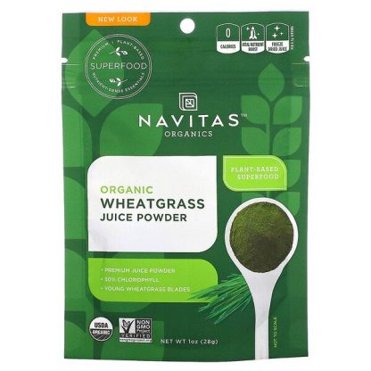 Navitas Organics, Organic Wheatgrass Juice Powder, 1 oz (28 g)