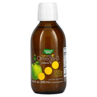 Nature's Way, NutraSea + D, Omega-3 + Vitamin D, Crisp Apple, 6.8 fl oz (200 ml)