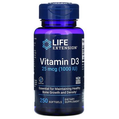 Life Extension, Vitamin D3, 25 mcg (1,000 IU), 250 Softgels