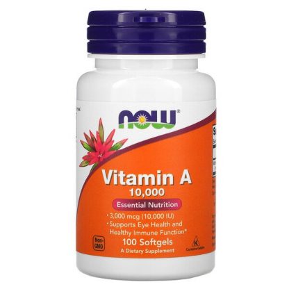 NOW Foods, Vitamin A, 10,000 IU, 100 Softgels