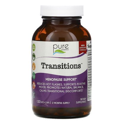 Pure Essence, Transitions, Menopause Support, 120 Vegi-Caps