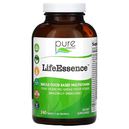 Pure Essence, LifeEssence, Whole Food Based Multivitamin, 240 Tablets