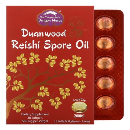 Dragon Herbs, Duanwood Reishi Spore Oil, 500 mg, 30 Softgels