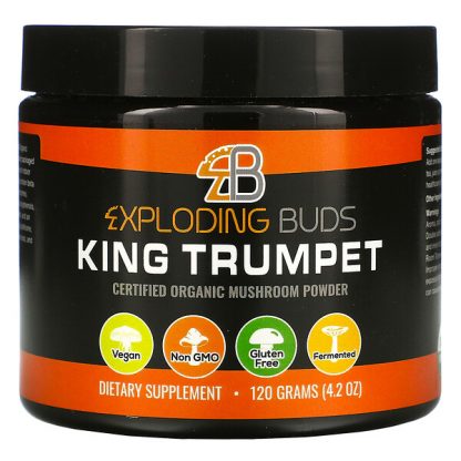 Exploding Buds, King Trumpet, Certified Organic Mushroom Powder, 4.2 oz (120 g)