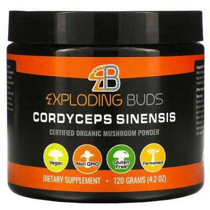 Exploding Buds, Cordyceps Sinensis, Certified Organic Mushroom Powder, 4.2 oz (120 g)