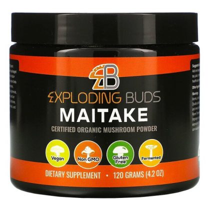 Exploding Buds, Maitake, Certified Organic Mushroom Powder, 4.2 oz (120 g)