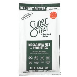 SuperFat, Keto Nut Butter, Macadamia MCT + Probiotics, 1.06 oz (30 g)