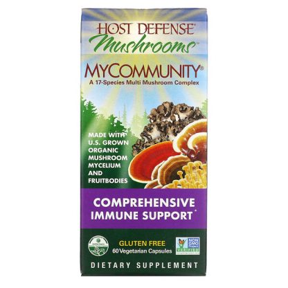 Fungi Perfecti, MyCommunity, A 17 Species Multi Mushroom Complex, 60 Vegetarian Capsules