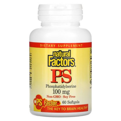 Natural Factors, PS Phosphatidylserine, 100 mg, 60 Softgels