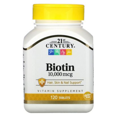 21st Century, Biotin, 10,000 mcg, 120 Tablets