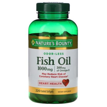 Nature's Bounty, Fish Oil, 1,000 mg, 220 Coated Softgels