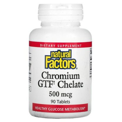 Natural Factors, Chromium GTF Chelate, 500 mcg, 90 Tablets