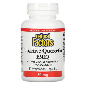 Natural Factors, Bioactive Quercetin EMIQ, 50 mg, 60 Vegetarian Capsule