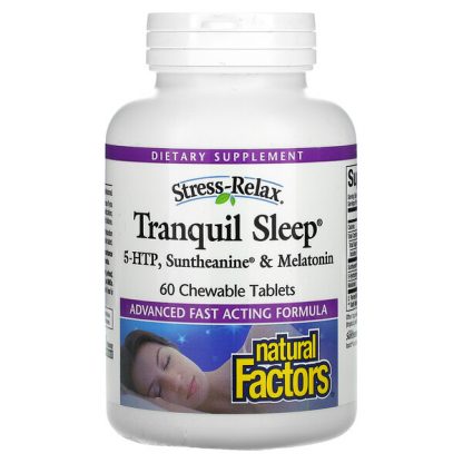 Natural Factors, Stress-Relax, Tranquil Sleep, 60 Chewable Tablets