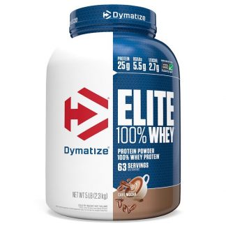 Dymatize Nutrition, Elite 100% Whey Protein Powder, Cafe Mocha, 5 lbs (2.27 kg)